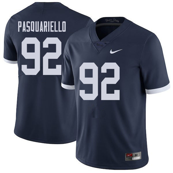 NCAA Nike Men's Penn State Nittany Lions Daniel Pasquariello #92 College Football Authentic Throwback Navy Stitched Jersey LKD4698BG